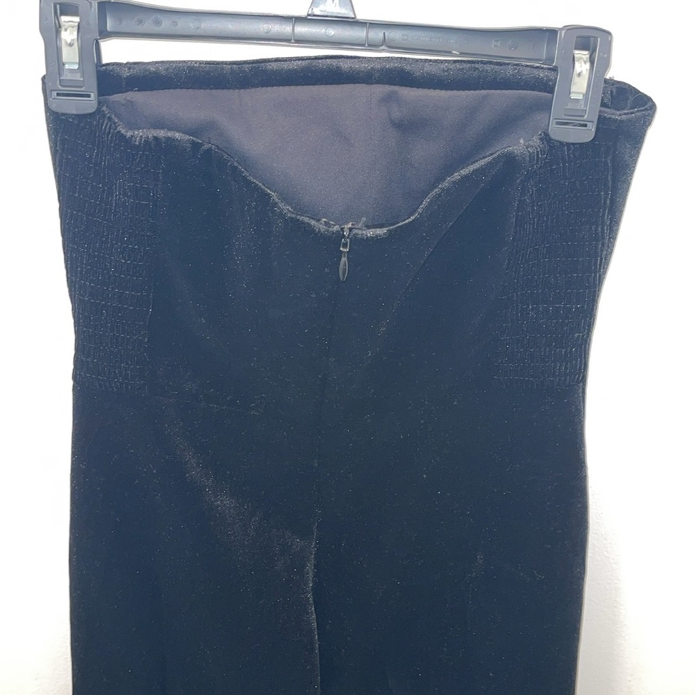 NWT ZARA STUNNING LIMITED EDITION Black Velvet Strapless Midi Dress - Women’s XS - Picture 8 of 11